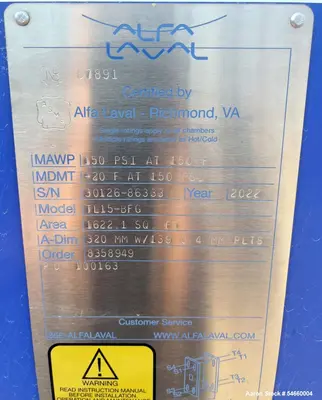 Used ALFA LAVAL TL15-BFG Plate Exchangers Illinois US | Aaron Equipment #1454443