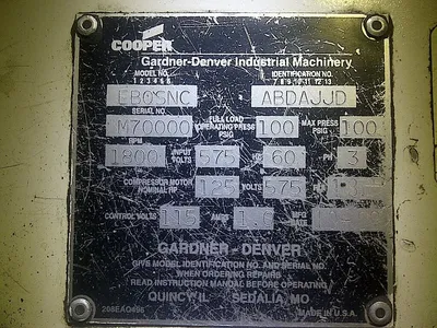 Used Gardner-Denver Electra-Saver II Rotary Screw & Sliding Vane Air Compressors Quebec CA | Machineco #1256353