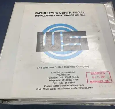 (4) Roberts-Western States G-16 48 x 30 perforate basket sugar centrifugals, 316SS.