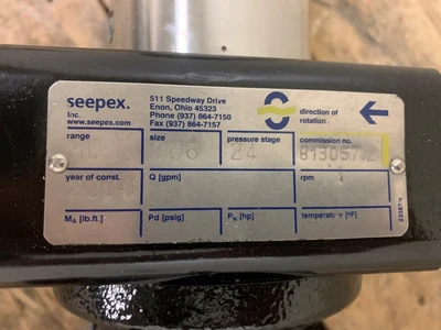 Seepex MD006-24 Progressing Cavity Pump