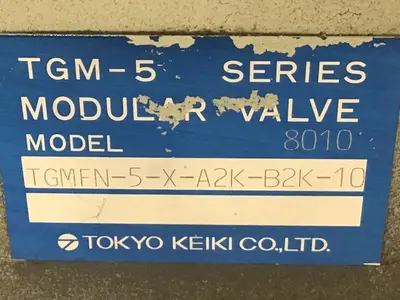 Used TOKYO KEIKI TGMFN-5-X-A2K-B2K-10 Valves/Fittings Michigan US | Ideal Machinery #1285123