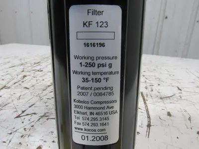 Kobelco/Donaldson KF123 Pneumatic Inline Filter W/Indicator Gauge  3/4" NPT