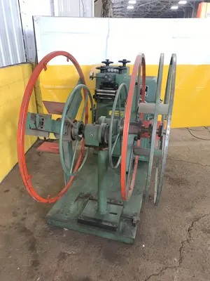 4.7" X .040" BRUDERER MODEL #12120B 19 ROLL PRECISION LEVELER & DOUBLE END UNCOILER: STOCK 13024