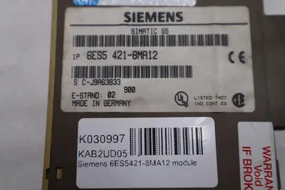 LOT OF 15 - Siemens 6ES5421-8MA12 SIMATIC S5 Digital Input 8-P 24V DC STOCK 5408