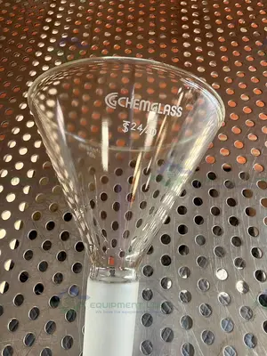 Used CHEMGLASS 100 MM CONE SHAPED FUNNEL W/ 24/40 JOINT FITTING Glassware - Other California US | Equipment Lab #1469370
