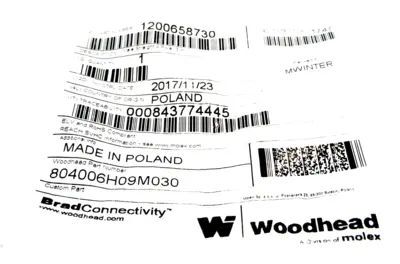 NEW LOT OF 5 MOLEX WOODHEAD 804006H09M030 4 POLE CABLE