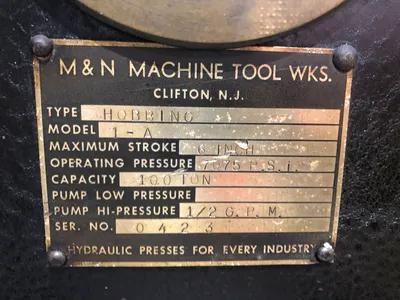 USED MODERN MODERN 1-A PRESS
