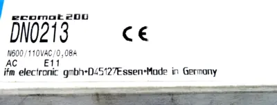 NEW EFECTOR IFM N600/110VAC/0.08A-DN0213 AMPLIFER N600110VAC008A DN0213