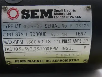 Used SEM _UNKNOWN_ Servo Motors | Arrow Industrial #622390