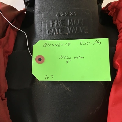 Unbranded F-607-OTS 8″ Cast Iron Fire Main Gate Valve