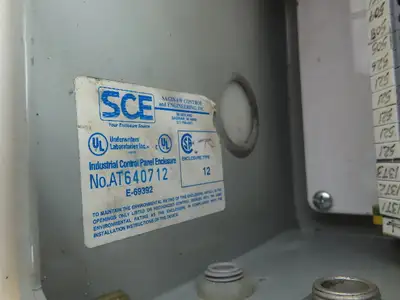 SCE 8x6x6" Steel Electrical Enclosure Junction Box with Euro 4 Terminal Blocks