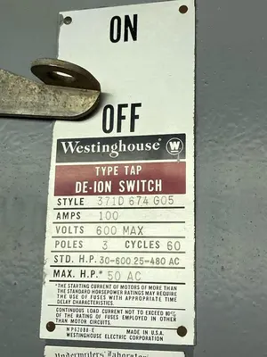 USED WESTINGHOUSE 371D-674-G05