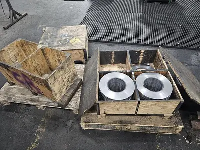 60” x .135” x 50,000 Lbs. Cincinnati/Herr-Voss Slitting Line. STOCK #0999625
