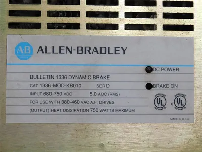 Allen Bradley 1336-MOD-KB010 Dynamic Brake Ser. D 680-750 VDC 5.0ADC RMS Used