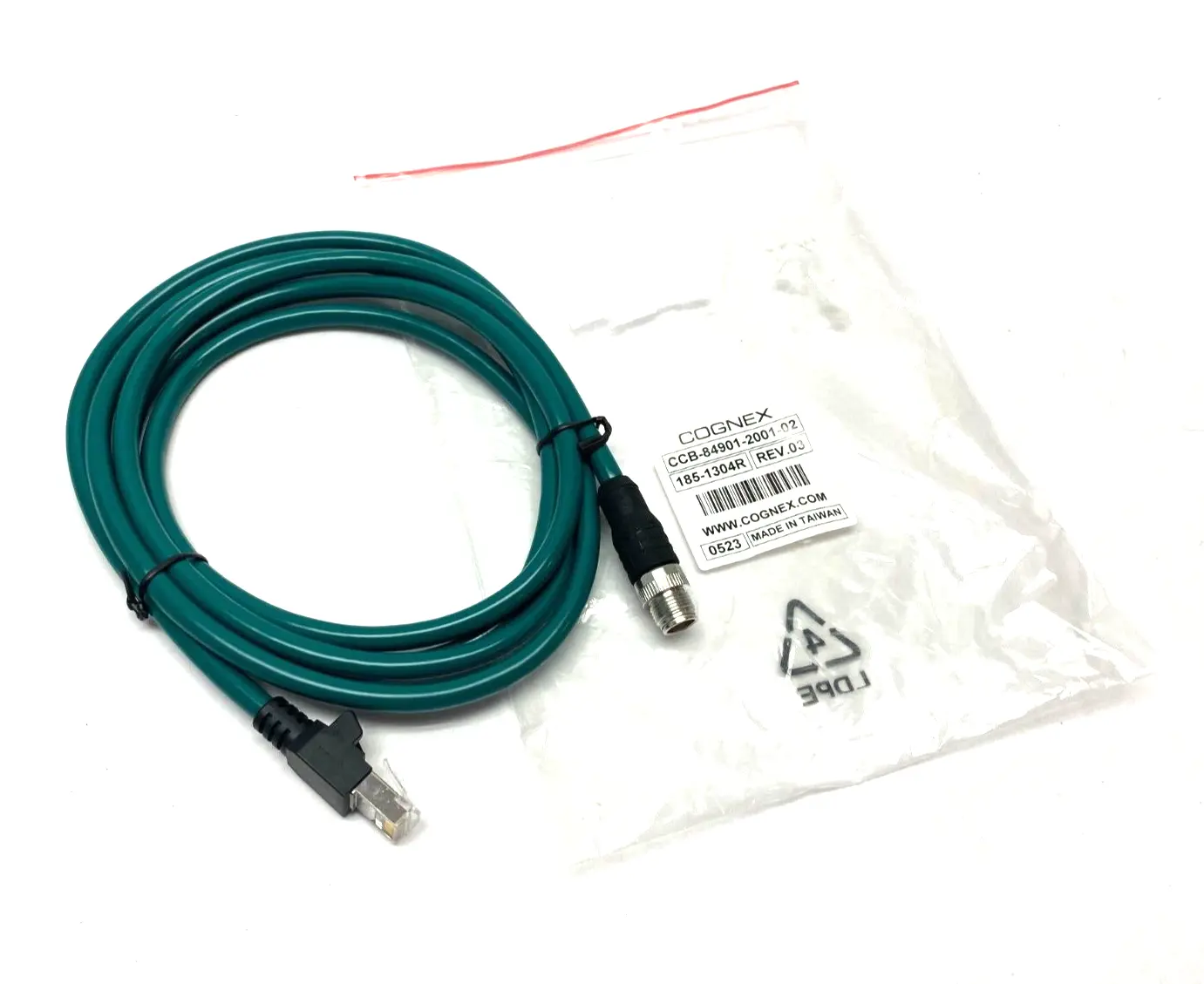 New | in-Stock Cognex In-Sight Ethernet Cable RJ45 to M12 X-Coded Connector Accessories Michigan US | Maverick Industrial Sales #1397788