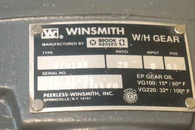 NEW WINSMITH SFN15B W/H GEAR 25 RATIO