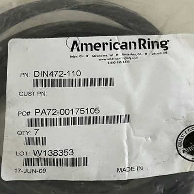 NEW American Ring DIN 472-110