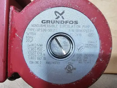 Used GRUNDFOS UPS26-99SF Parts (Hydraulics and Pneumatics) British Columbia CA | Lenmark #1440551