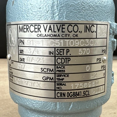 NEW MERCER 91-11C51T09C3CX
