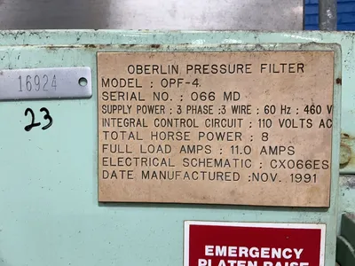 Used 1991 OBERLIN OPF4 Coolant Filtering Systems Ohio US | HGR 24 #1250392