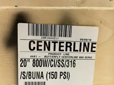 New | in-Stock Centerline 20-Inch Butterfly Valve Plumbing Equipment Michigan US | Maverick Industrial Sales #1397503
