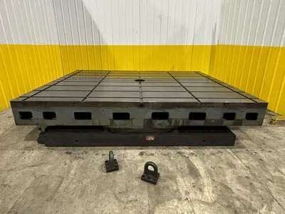 96" X 120" GIDDINGS & LEWIS T SLOT POWERED AIR LIFT ROTARY TABLE: STOCK #22066
