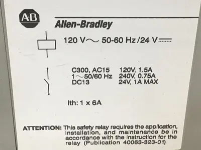 USED ALLEN BRADLEY 700-ZBR100AZ1 SER A
