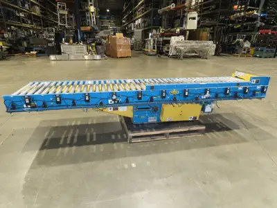 Hytrol ABEZ 30"x 11' EZLogic Accumulation Roller Conveyor 27"BF Center Drive 3PH