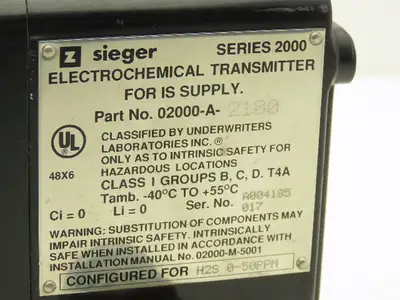 New | in-Stock SIEGER _UNKNOWN_ Miscellaneous MRO | Arrow Industrial #647018