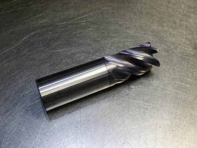 Kyocera / SGS 1" 5 Flute Coolant Thru Carbide Cr Endmill .06 R 38654 (LOC3646)