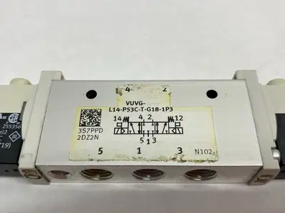 USED FESTO SOLENOID VALVE, PISTON GATE 5/3 CLOSED, 556501