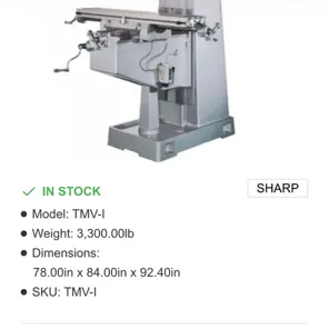 Sharp Machine Tools TMV-1 Vertical Milling Machines - Manual | Murphy Machinery (2)