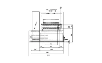 Industrial roller washing machine