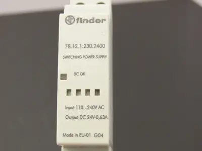 Finder 78.12.1.230.2400 Power Supply 110-240VDC In 24VDC 0.63A Out