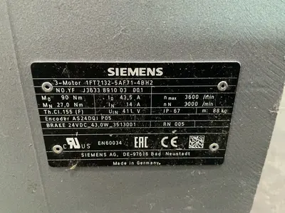Used SIEMENS 1FT71325AF714BH2 Motors (misc) Ohio US | HGR 24 #1352703