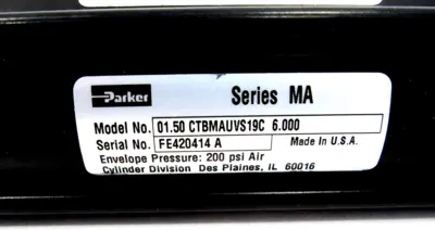 NEW PARKER 01.50 CTBMAUVS19C 6.00 CYLINDER SERIES MA 0150CTBMAUVS19C6000