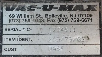 USED VAC-U-MAX 265 479 702