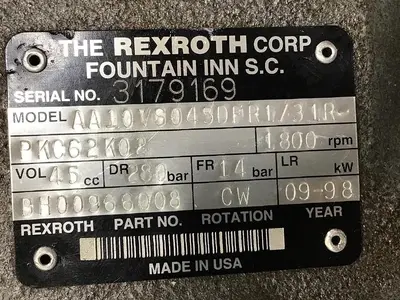 USED REXROTH AA10VS045DFR131R PKC62K02