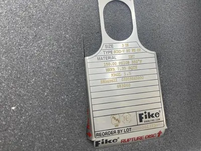 FIKE RUPTURE DISC SIZE 3 INCH scrd-v bt fs cs fike  Stock 3424