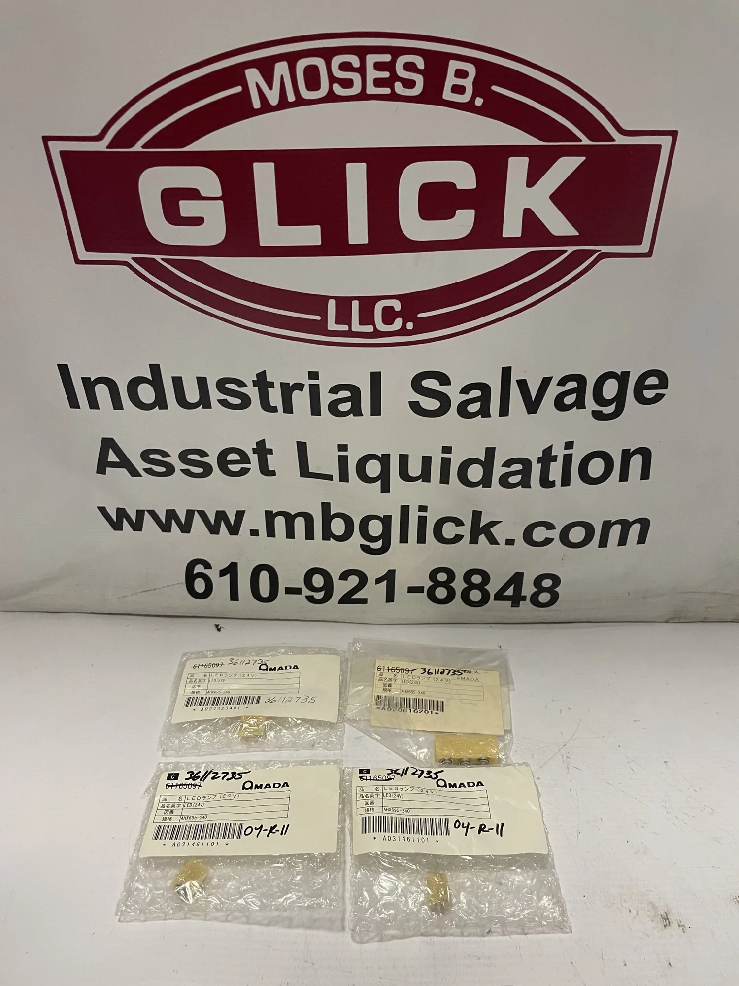Amada AHX695-240 Replacement Pilot Light -NIB lot of 4