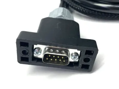 Double-Ended Cable Assembly D-Sub 9-Pin Male to PMA-0 8-pin Female Connector - Used