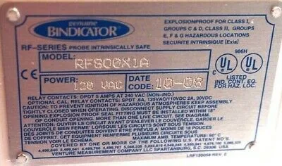 NEW BINDICATOR RF8O0X1A LEVEL SENSOR RF SERIES