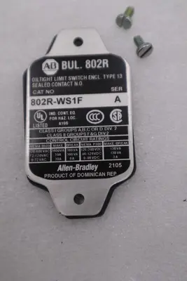 NEW OPEN BOX AB ALLEN-BRADLEY 802R-WS1F LIMIT SWITCH STK L-204CC