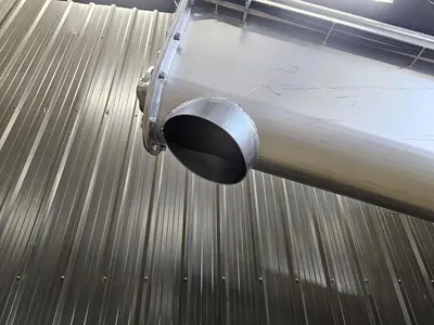Used Screw Conveyor, 9” diameter x 108” long, Variable Speed