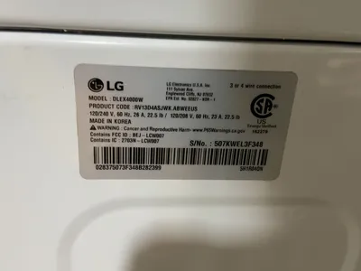 Used LG DLEX4000W Air Dryers Michigan US | Miedema Asset Management Group #1321038