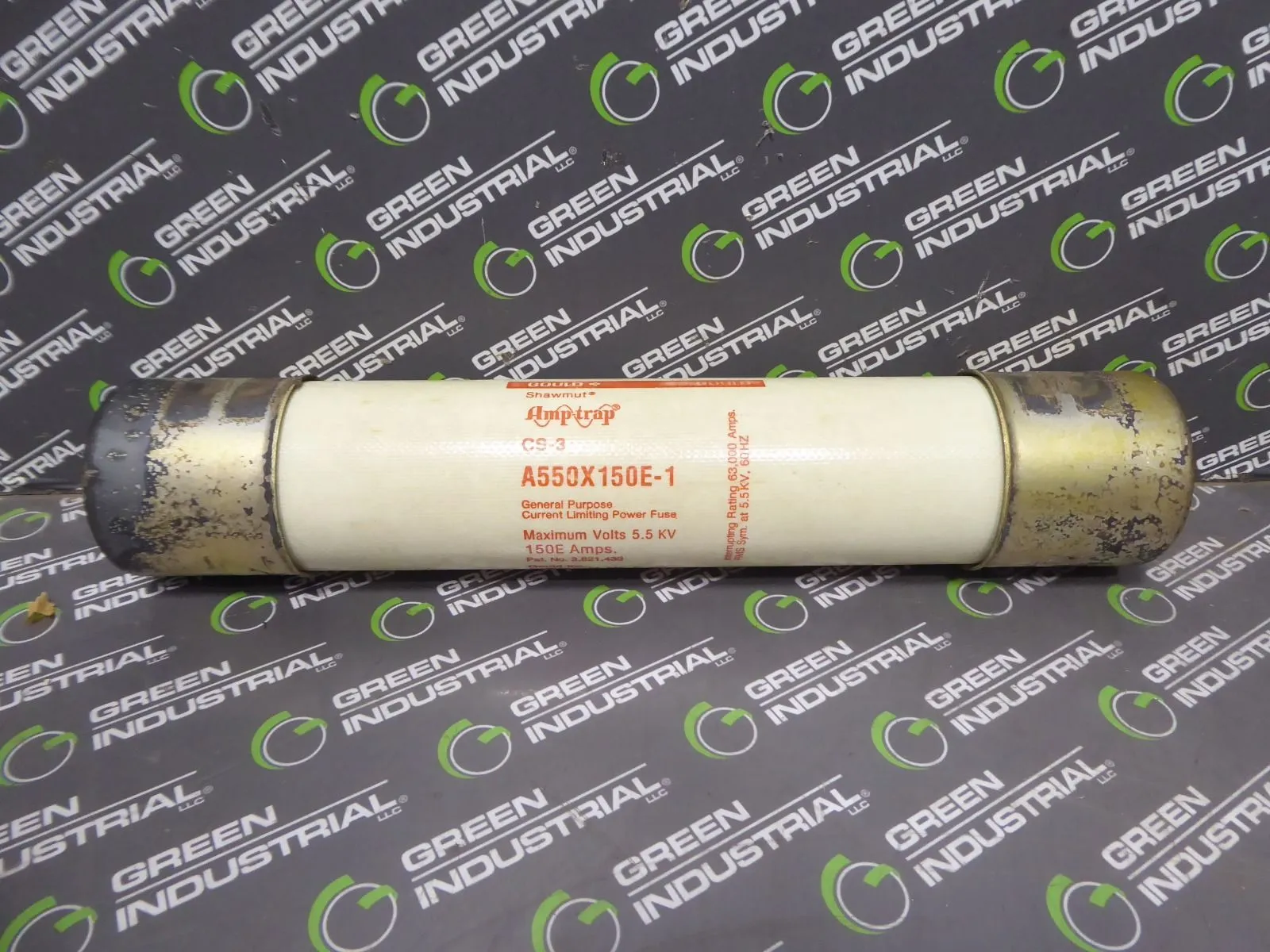 Gould Shawmut A550X150E-1 Amp-Trap Current Limiting Fuse 150E Amps 5.5kV Used
