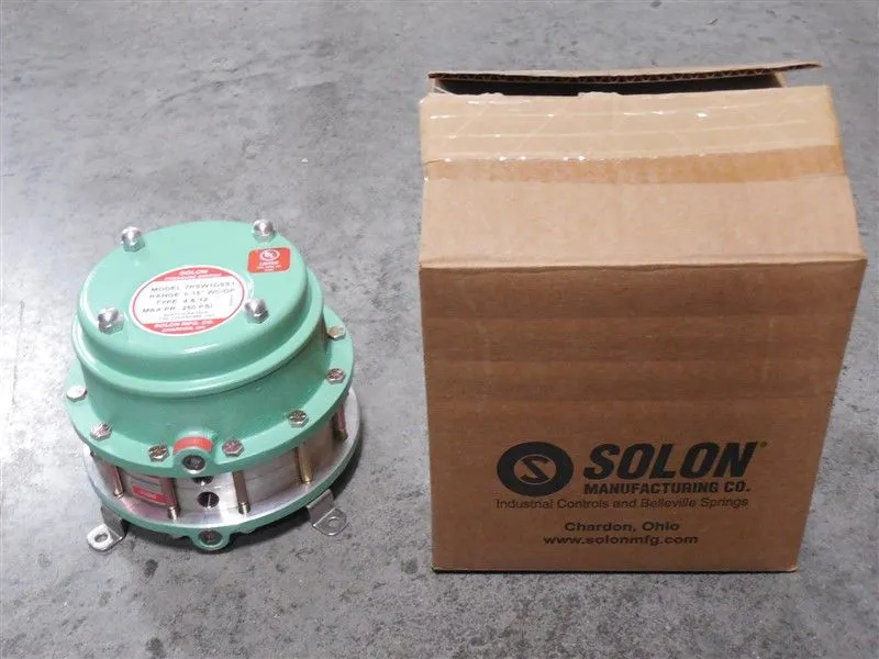 Solon 7PSW1DSS1 Pressure Switch 0-15" WC/DP 250 max. PSI New NIB