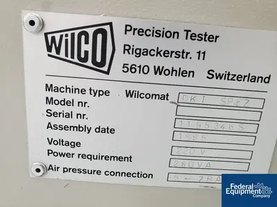 USED Wilcomat Wilco Model Wilcomat DKI-SPEZ Leak Testing Station
