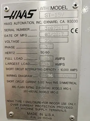 USED 2017 HAAS ST-15Y