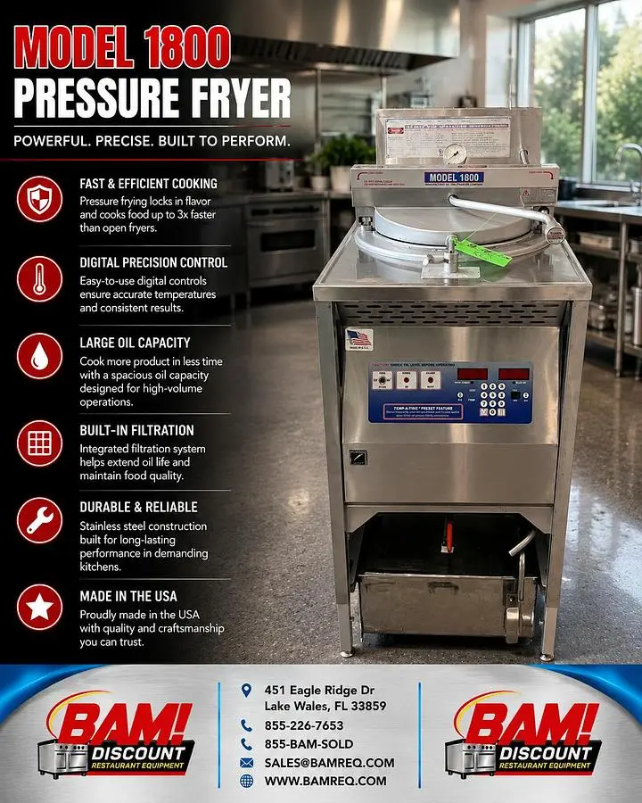 Used BROASTER 1800 Cookers / Coolers / Fryers Florida US | BAM Discount Restaurant Equipment #1384872